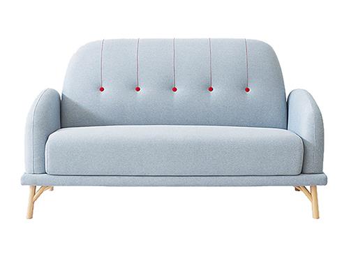 主題餐廳北歐風雙人布藝沙發