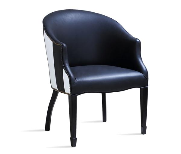 后現(xiàn)代輕奢時(shí)尚真皮軟包西餐廳餐椅