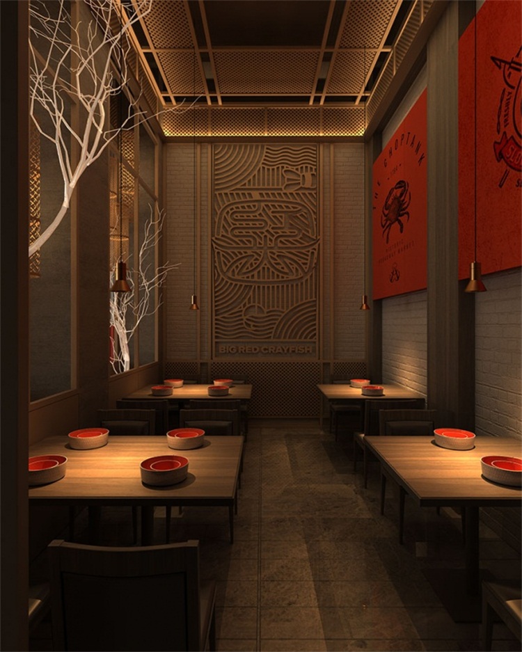 龍蝦餐廳空間設計效果圖