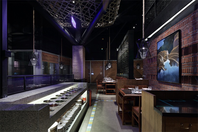 火鍋餐廳空間設計效果圖