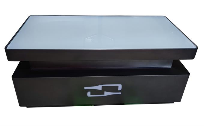 酒吧ktv時尚簡約不銹鋼發光玻璃茶幾