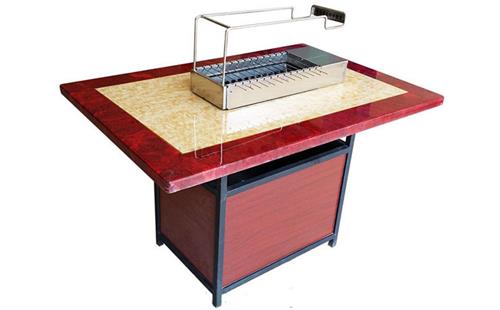 大理石自動翻轉燒烤桌